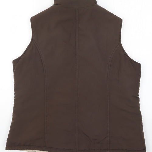 BHS Womens Brown   Gilet Coat Size 16