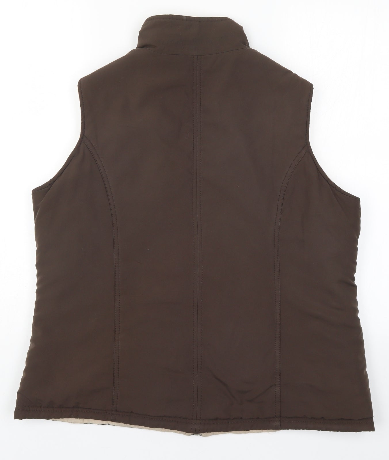 BHS Womens Brown   Gilet Coat Size 16