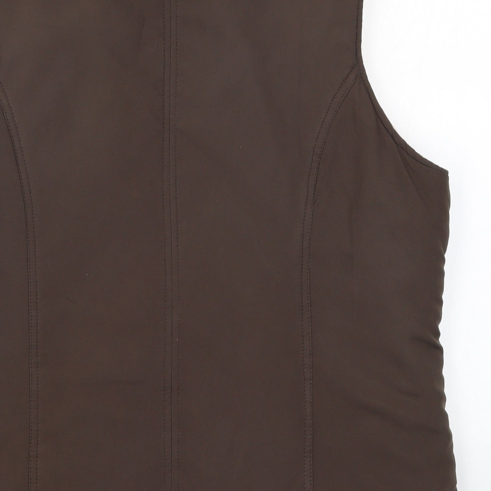 BHS Womens Brown   Gilet Coat Size 16