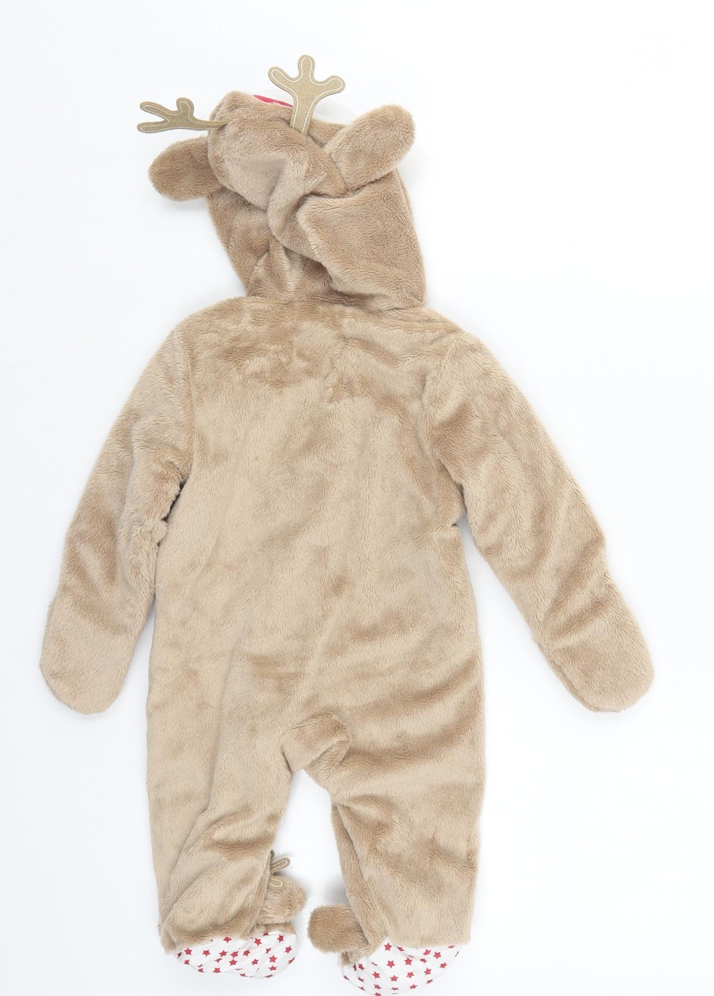 Primark Baby Brown Solid  Cami One Piece Size 3-6 Months  - Reindeer Christmas