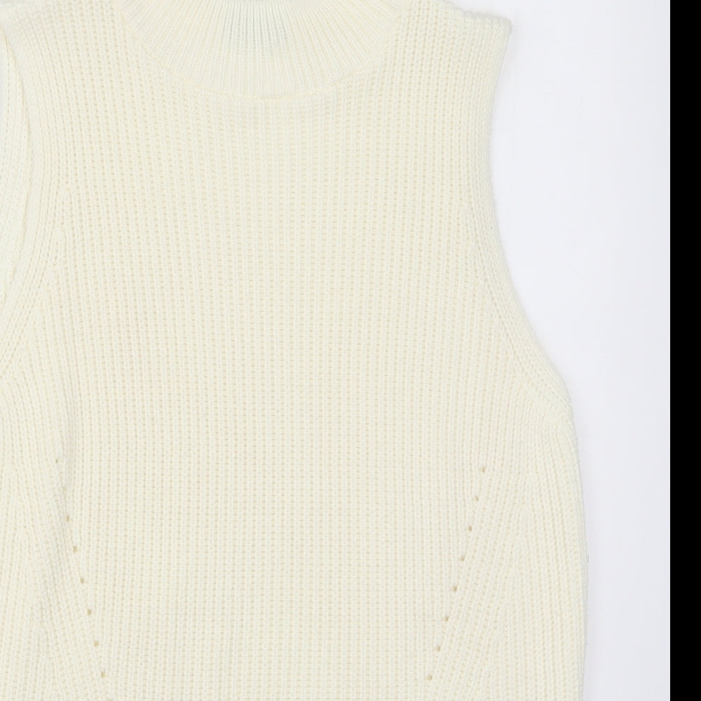 F&F Womens Ivory  Knit Vest Jumper Size L