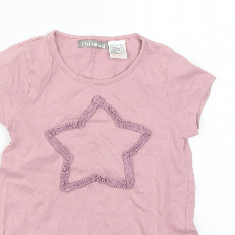 La Redoute Girls Pink   Basic T-Shirt Size 5 Years  - Star