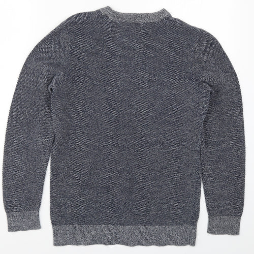 Avenue Mens Blue  Knit Pullover Jumper Size S