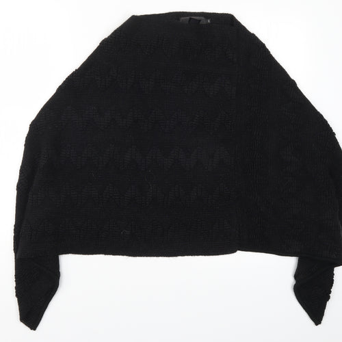 George Womens Black  Knit Jacket Poncho Size S  - Cable Knit