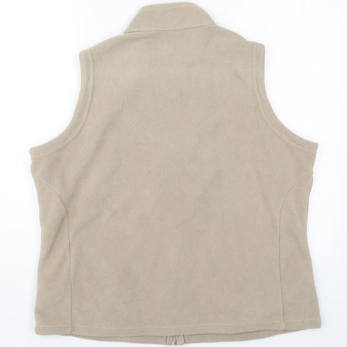 Marks and Spencer Womens Beige  Fleece Gilet Jacket Size 22
