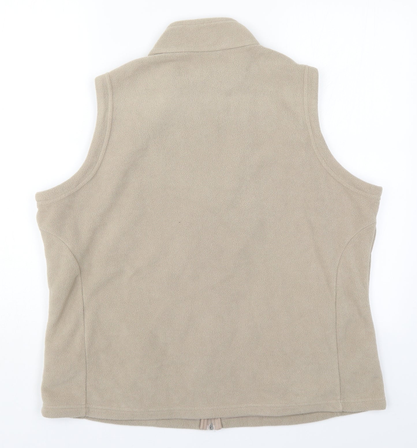 Marks and Spencer Womens Beige  Fleece Gilet Jacket Size 22