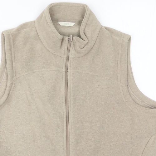 Marks and Spencer Womens Beige  Fleece Gilet Jacket Size 22