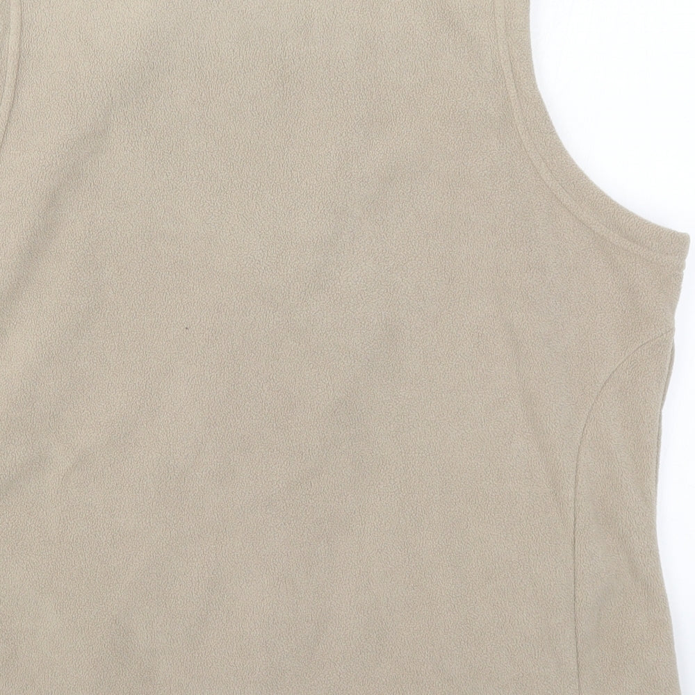 Marks and Spencer Womens Beige  Fleece Gilet Jacket Size 22