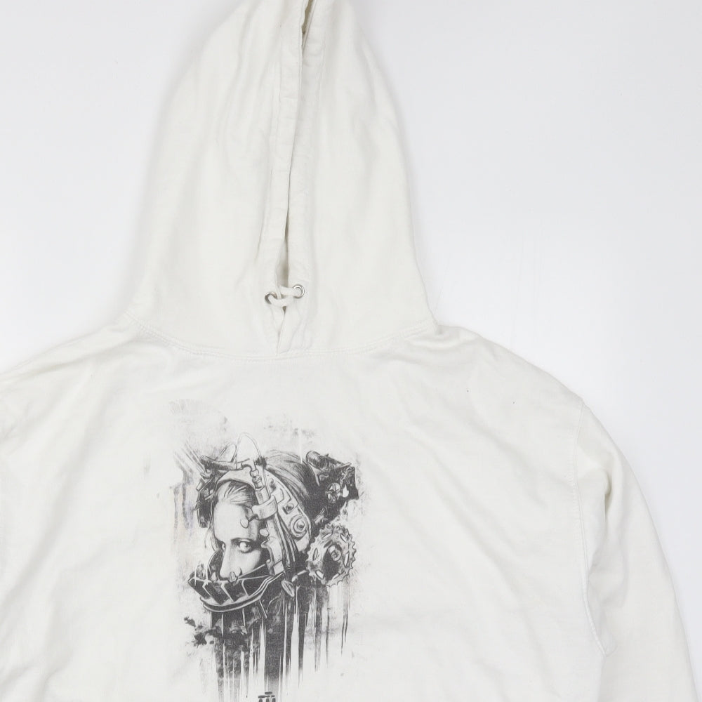 Preworn Mens White   Pullover Hoodie Size XL  - Saw