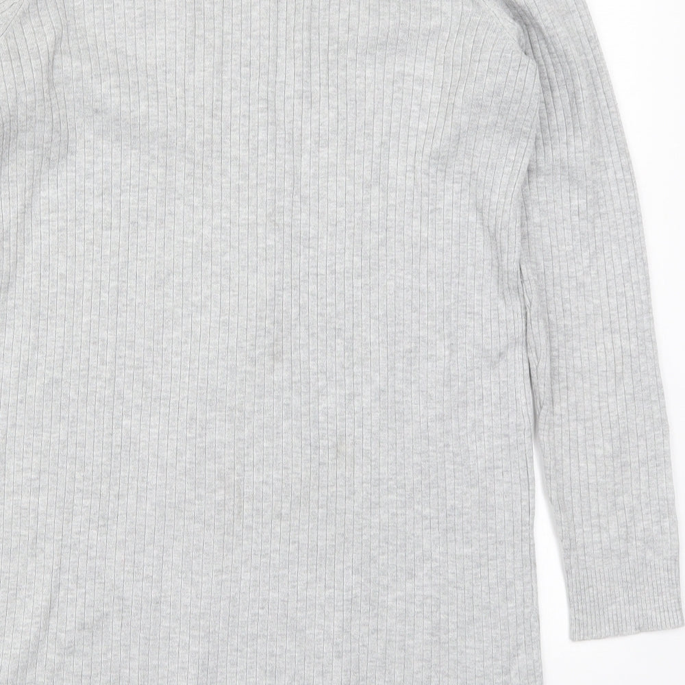 H&M Womens Grey  Knit Cardigan Jumper Size L
