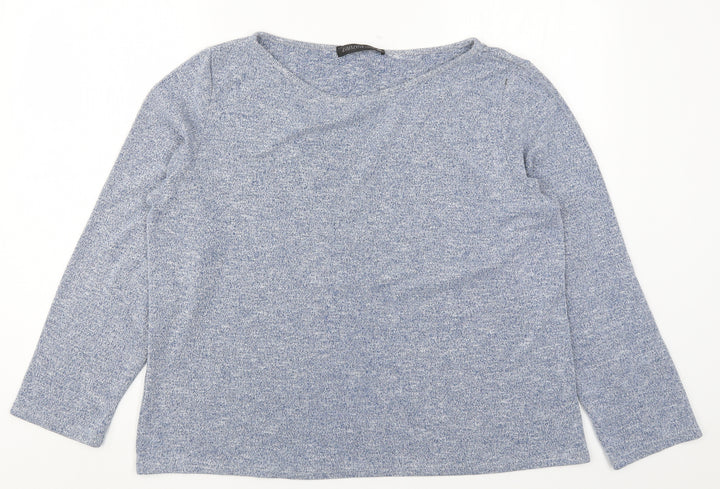 Zanzea Womens Blue Rayon Basic T-Shirt Size 2XL