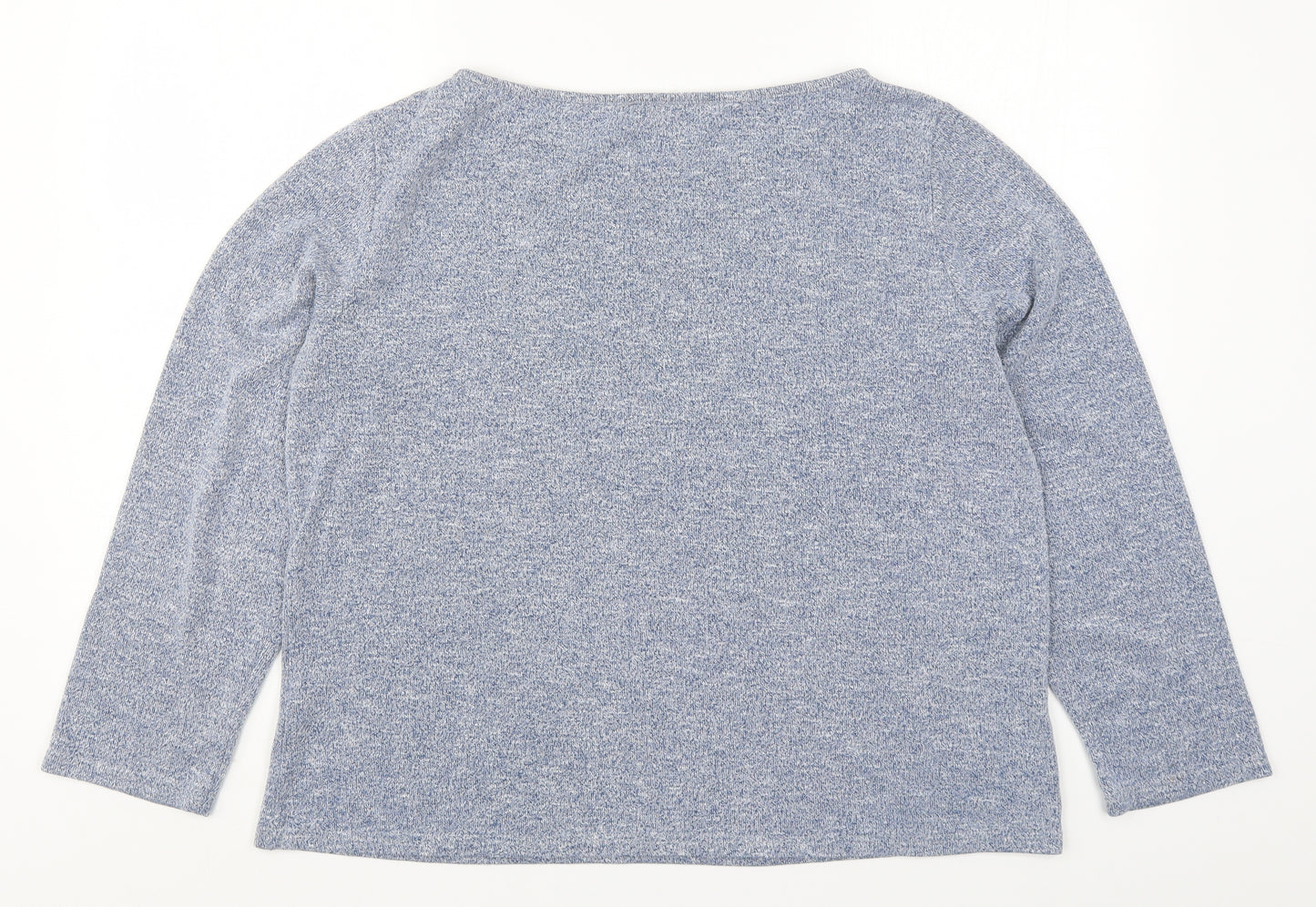 Zanzea Womens Blue  Rayon Basic T-Shirt Size 2XL