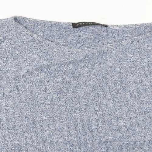 Zanzea Womens Blue  Rayon Basic T-Shirt Size 2XL