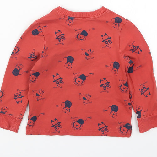 George Boys Red   Pullover Sweatshirt Size 2-3 Years  - Animals