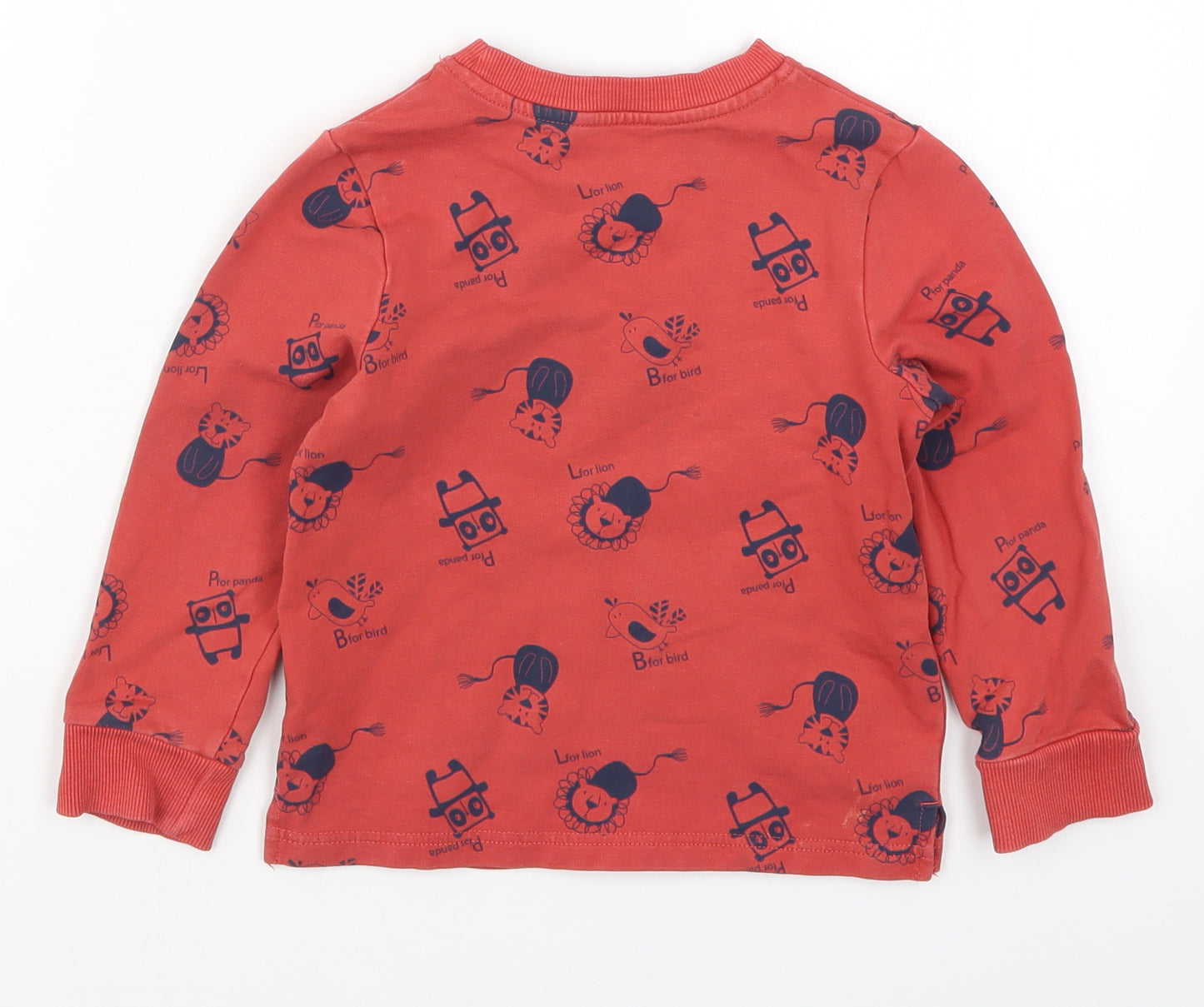 George Boys Red   Pullover Sweatshirt Size 2-3 Years  - Animals
