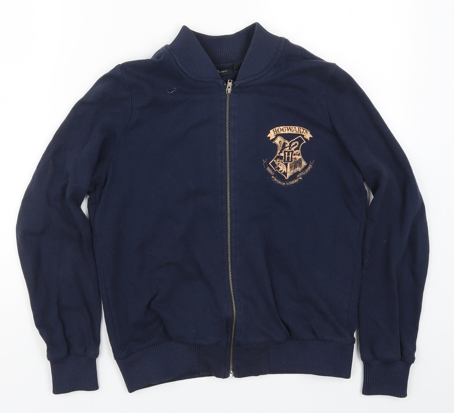 Primark Womens Blue   Full Zip Sweatshirt Size 8  - Harry Potter Team Quidditch