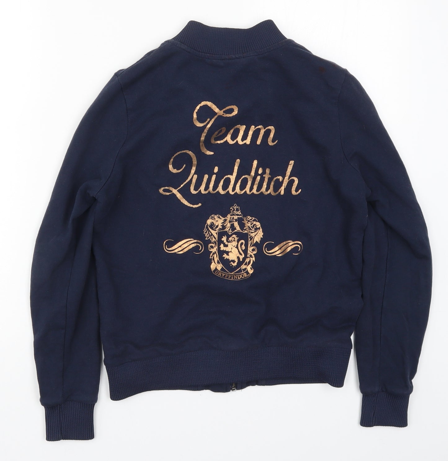 Primark Womens Blue   Full Zip Sweatshirt Size 8  - Harry Potter Team Quidditch