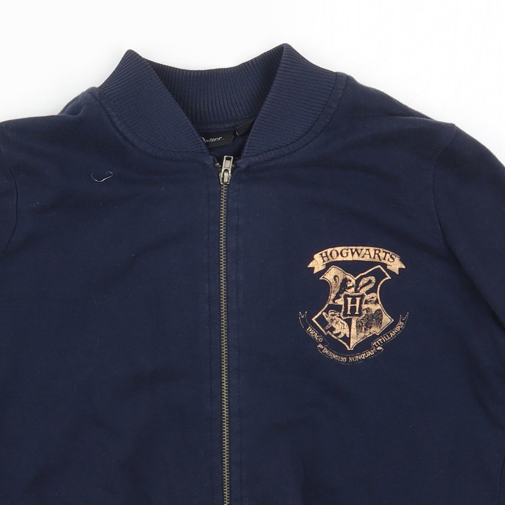 Primark Womens Blue   Full Zip Sweatshirt Size 8  - Harry Potter Team Quidditch