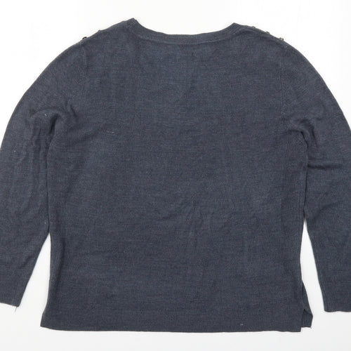 Marks and Spencer Womens Blue  Knit Pullover Jumper Size 18
