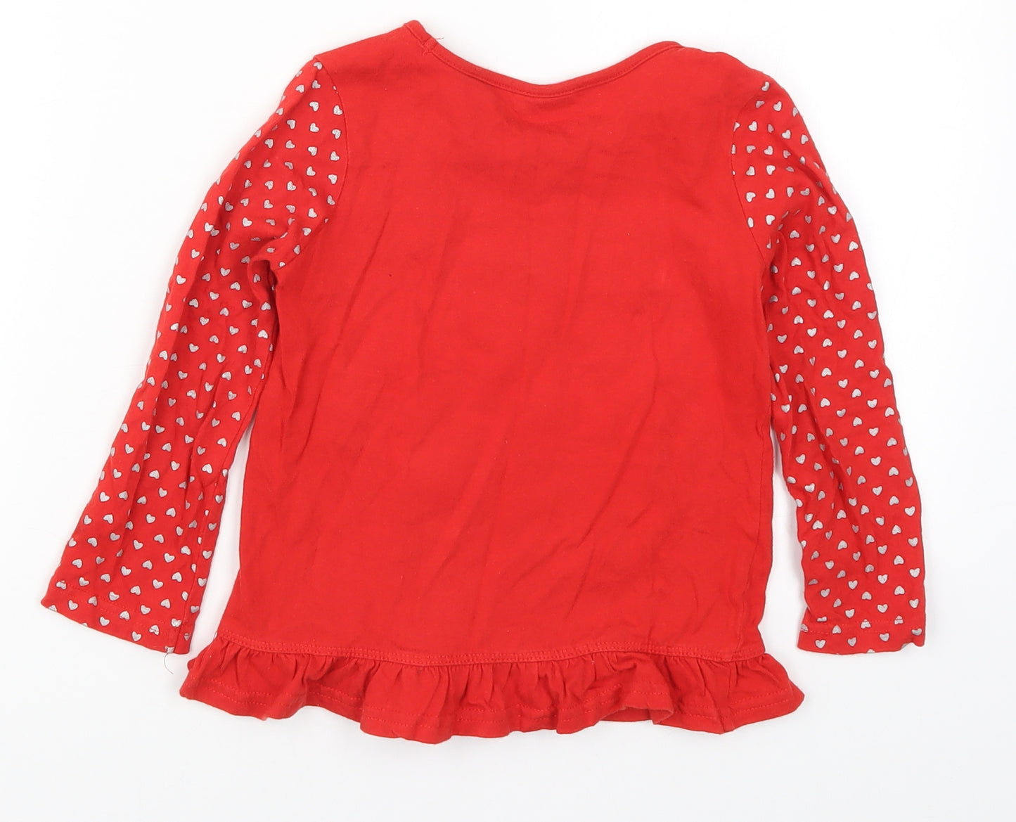 George Girls Red   Basic T-Shirt Size 4-5 Years  - Peppa Pig
