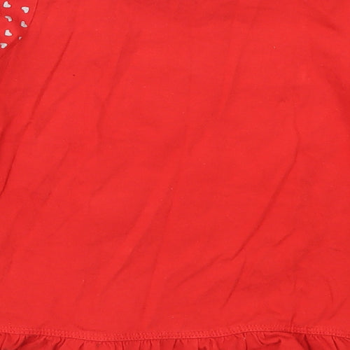 George Girls Red   Basic T-Shirt Size 4-5 Years  - Peppa Pig