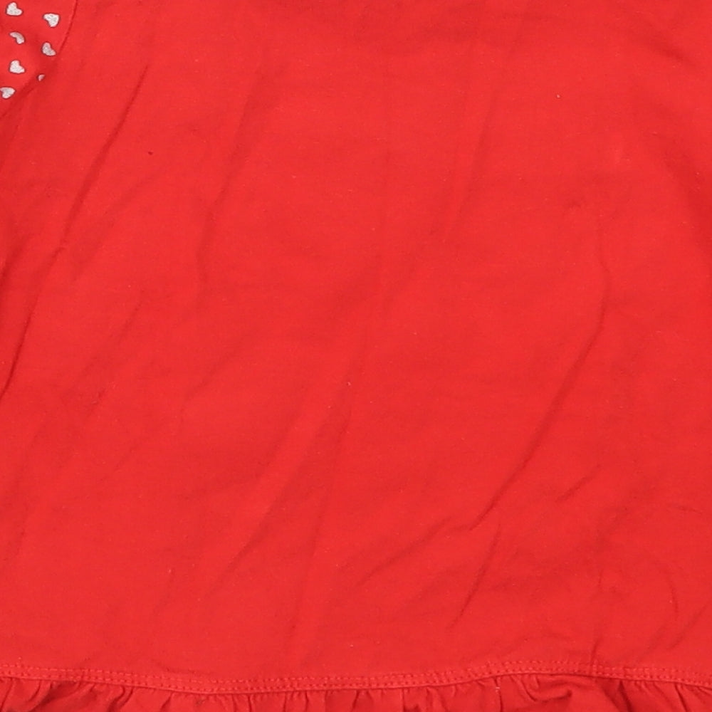 George Girls Red   Basic T-Shirt Size 4-5 Years  - Peppa Pig