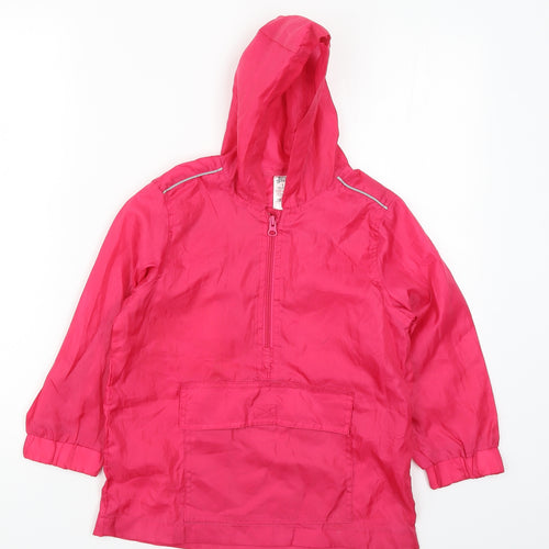 Preworn Girls Pink   Rain Coat Coat Size 7 Years