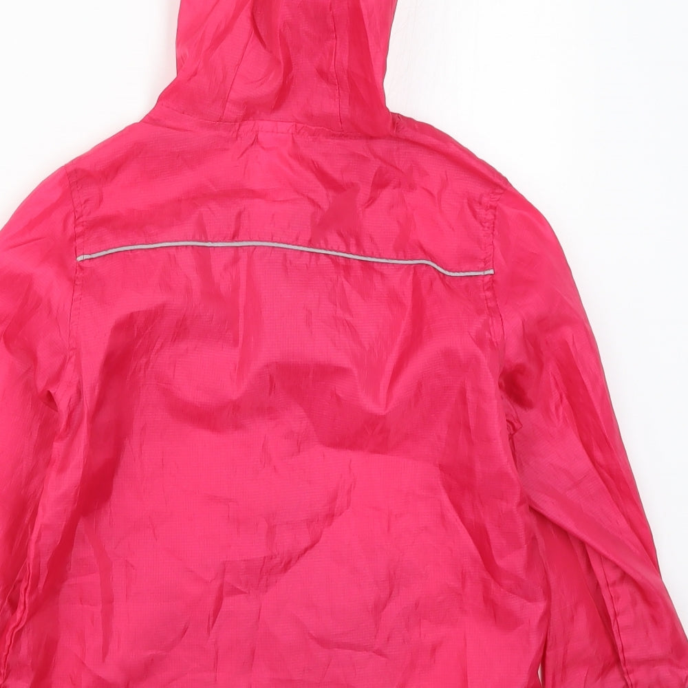 Preworn Girls Pink   Rain Coat Coat Size 7 Years