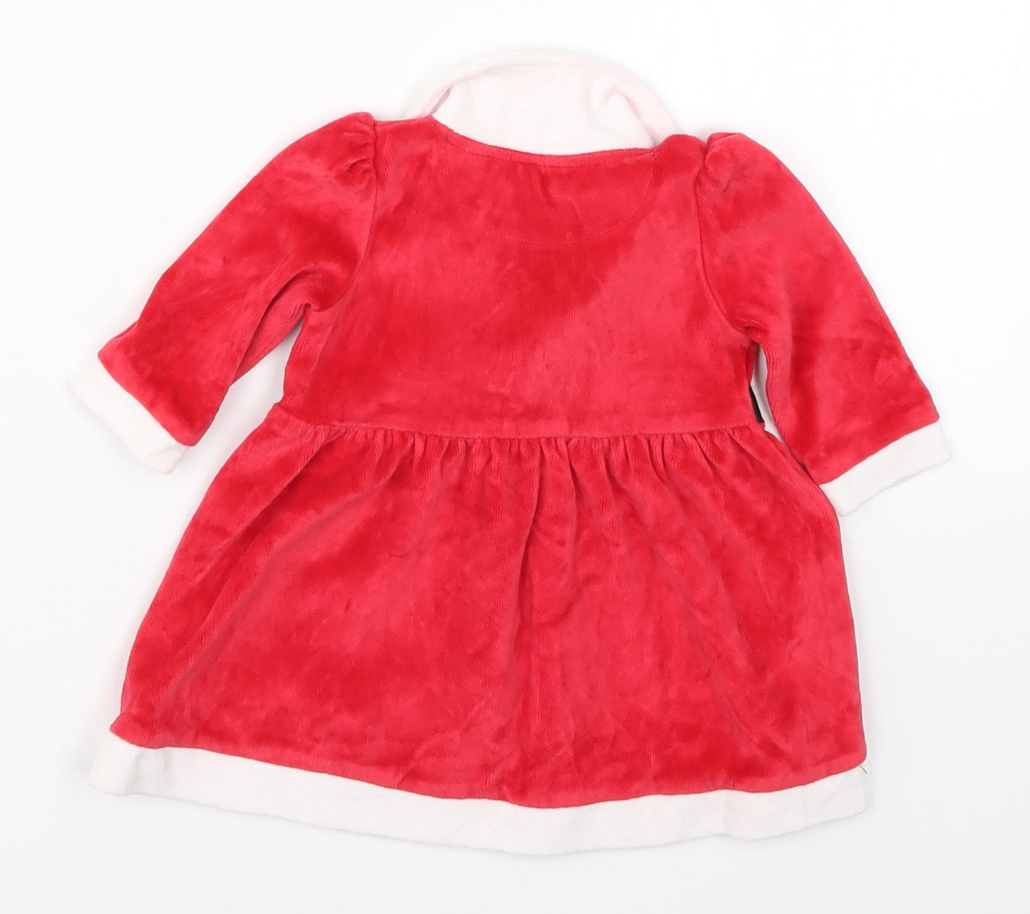 George Girls Red   Skater Dress  Size 0-3 Months  - Mummy's Christmas Cutie
