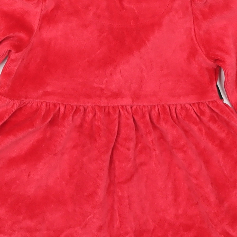 George Girls Red   Skater Dress  Size 0-3 Months  - Mummy's Christmas Cutie