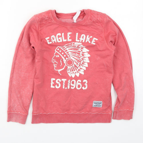 Minoti Boys Pink   Pullover Sweatshirt Size 7-8 Years  - Eagle Lake