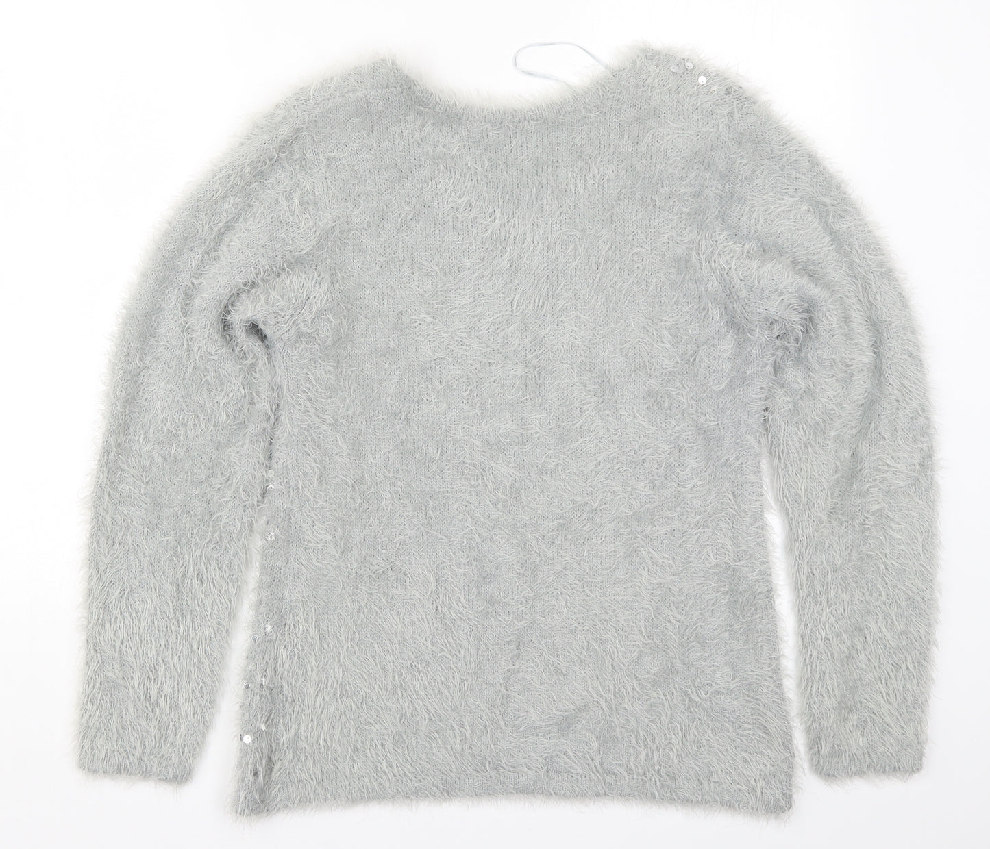 Roman Womens Grey  Knit Pullover Jumper Size 14