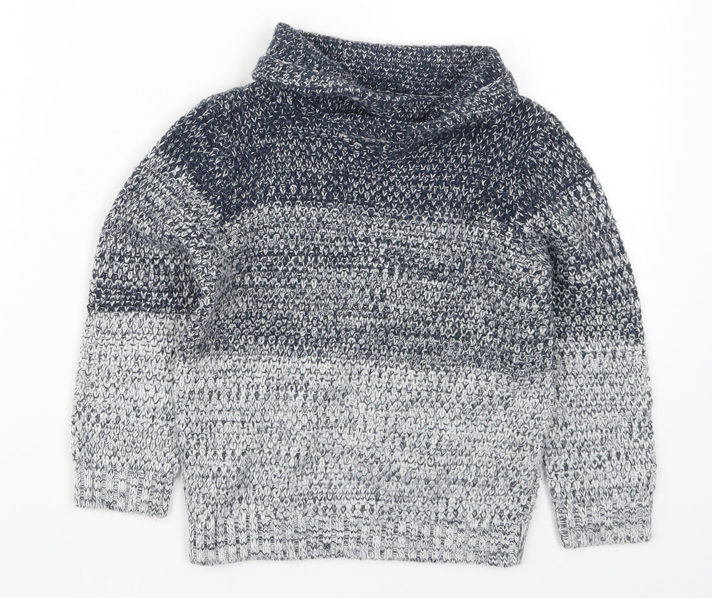 Primark Boys Blue  Knit Pullover Jumper Size 6-7 Years  - Ombre