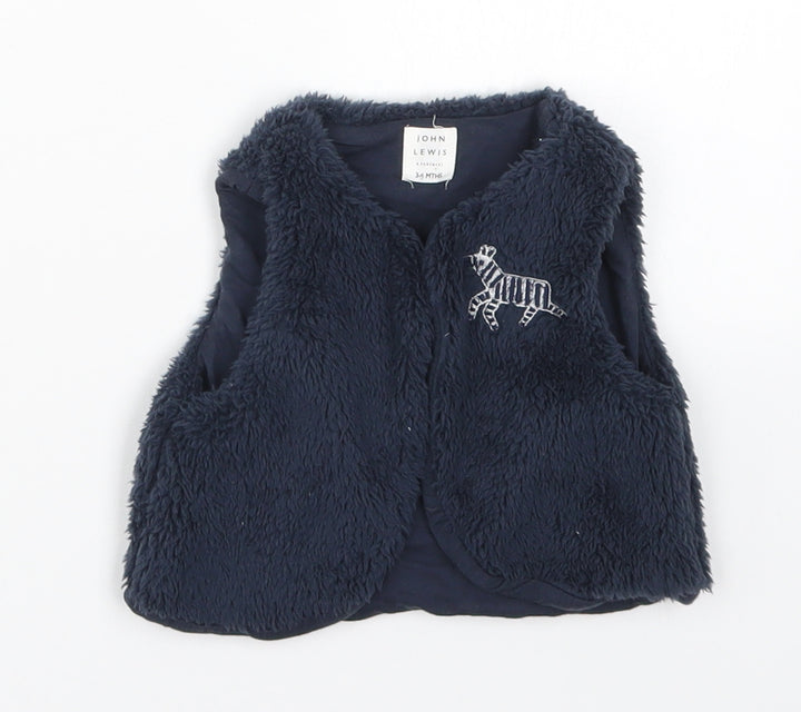 John Lewis Baby Blue   Jacket  Size 3-6 Months  - Zebra