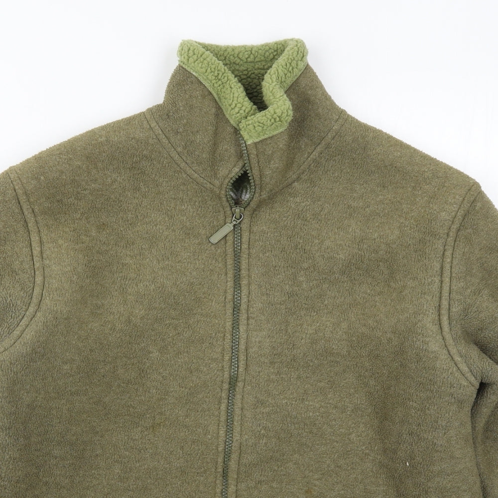 Landhaus Womens Green Floral Fleece Jacket  Size 10