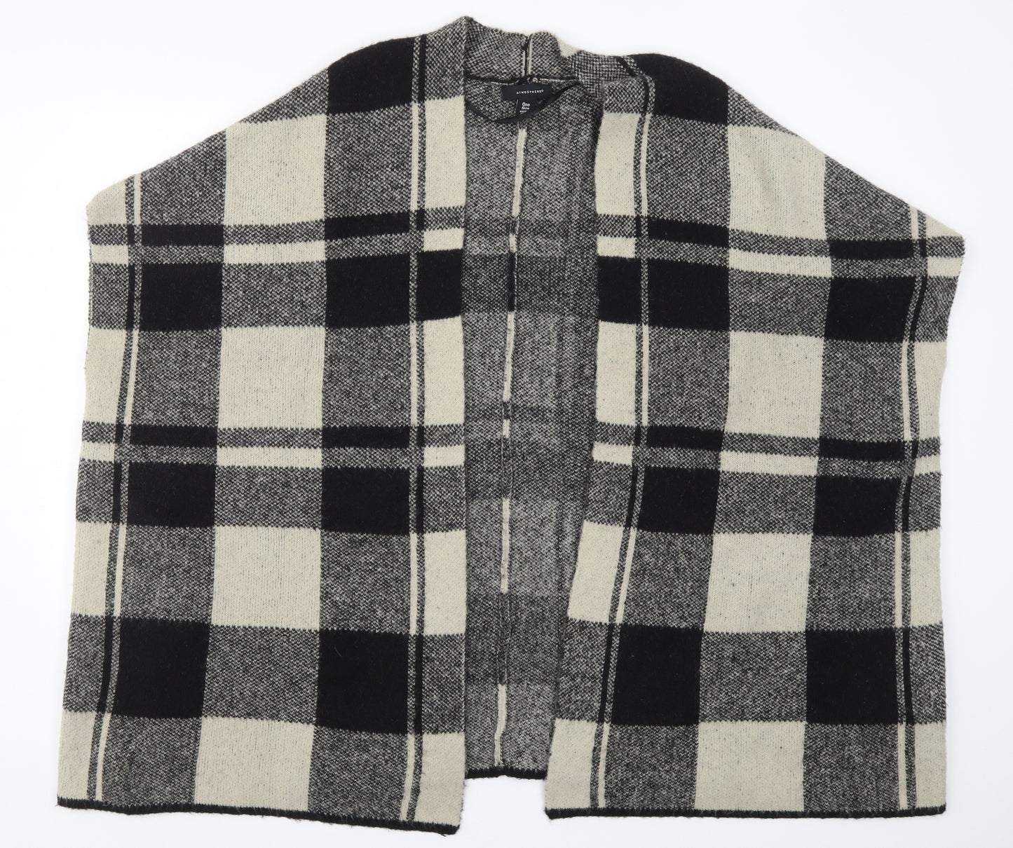 Atmosphere Womens Beige Check Knit Cardigan Jumper One Size