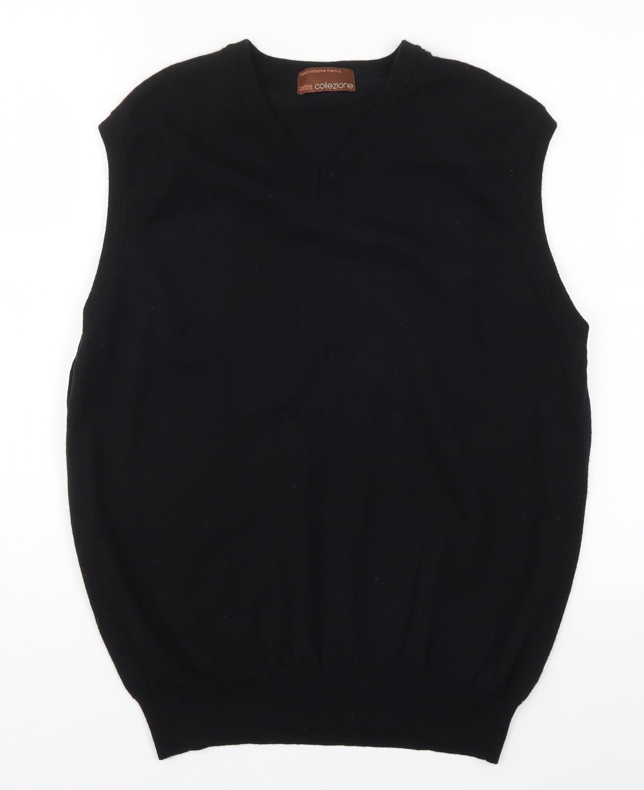 Marks and Spencer Mens Black  Knit Vest Jumper Size L