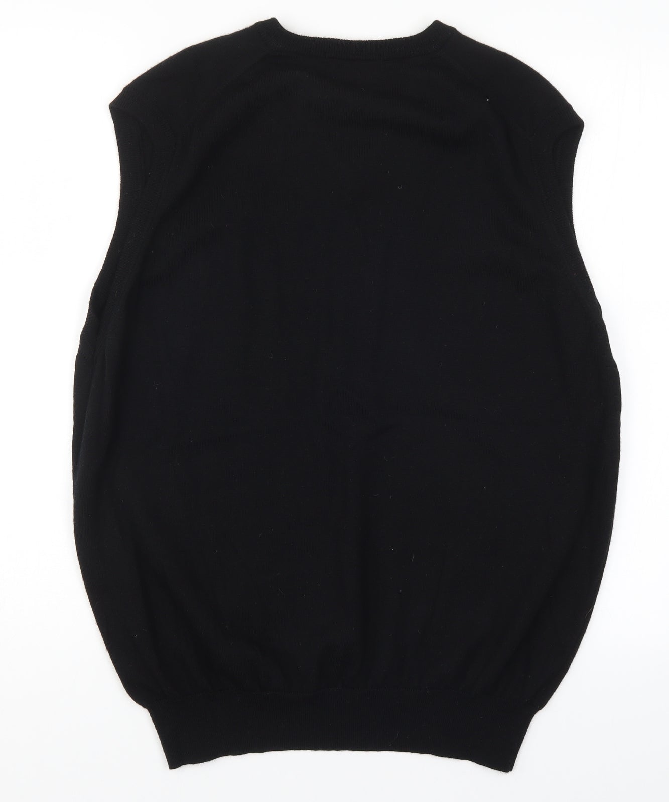 Marks and Spencer Mens Black  Knit Vest Jumper Size L