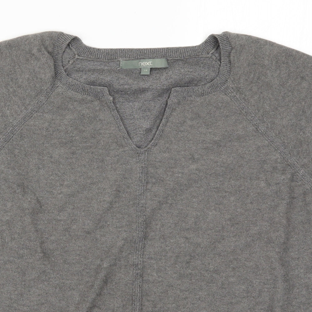 NEXT Womens Grey  Knit Basic T-Shirt Size 14