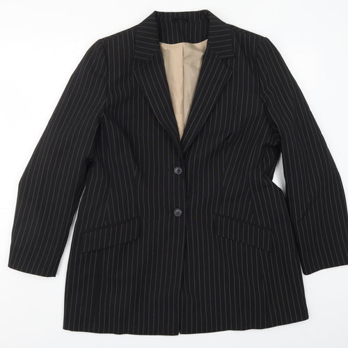 Dorothy Perkins Womens Black Striped  Jacket Suit Jacket Size 18