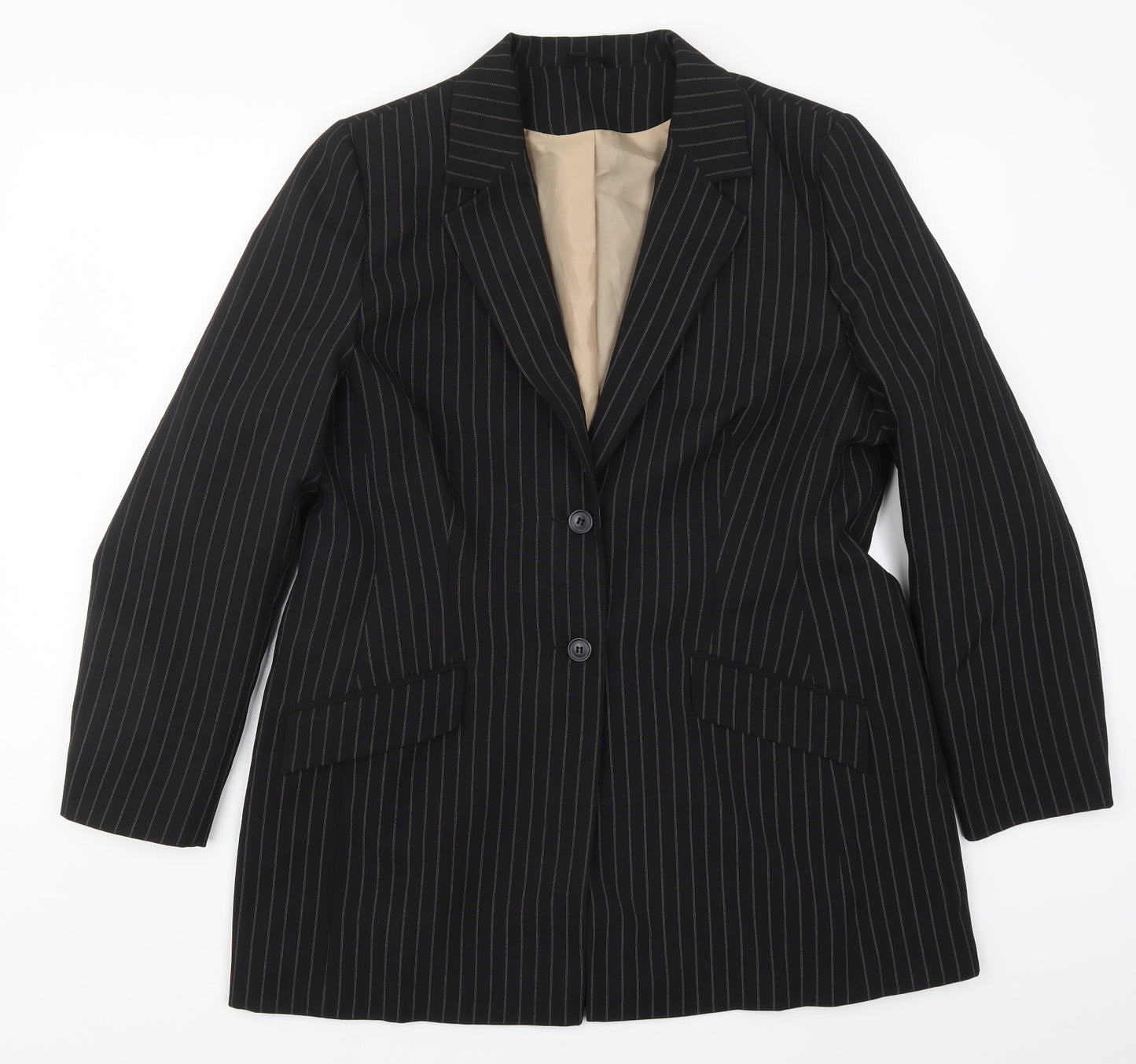 Dorothy Perkins Womens Black Striped  Jacket Suit Jacket Size 18