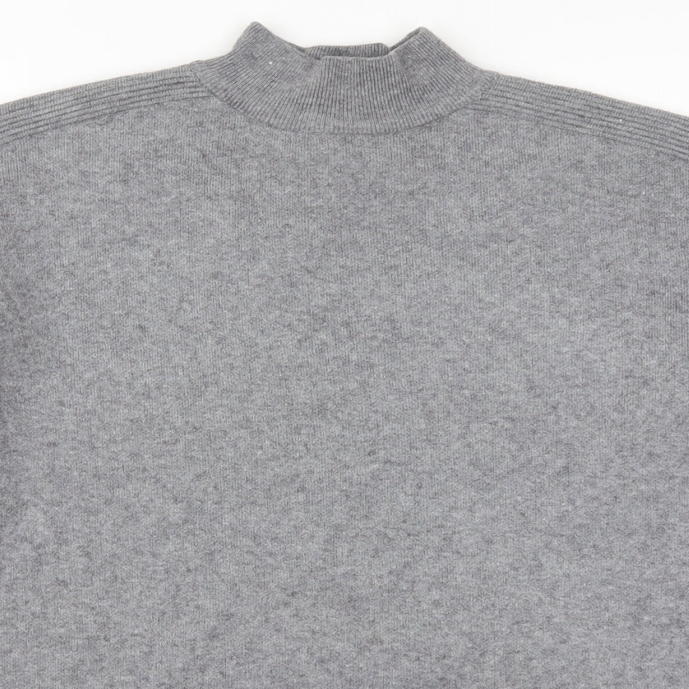 Quiz Womens Grey  Knit Pullover Jumper Size M  - Fluffy Sleeves