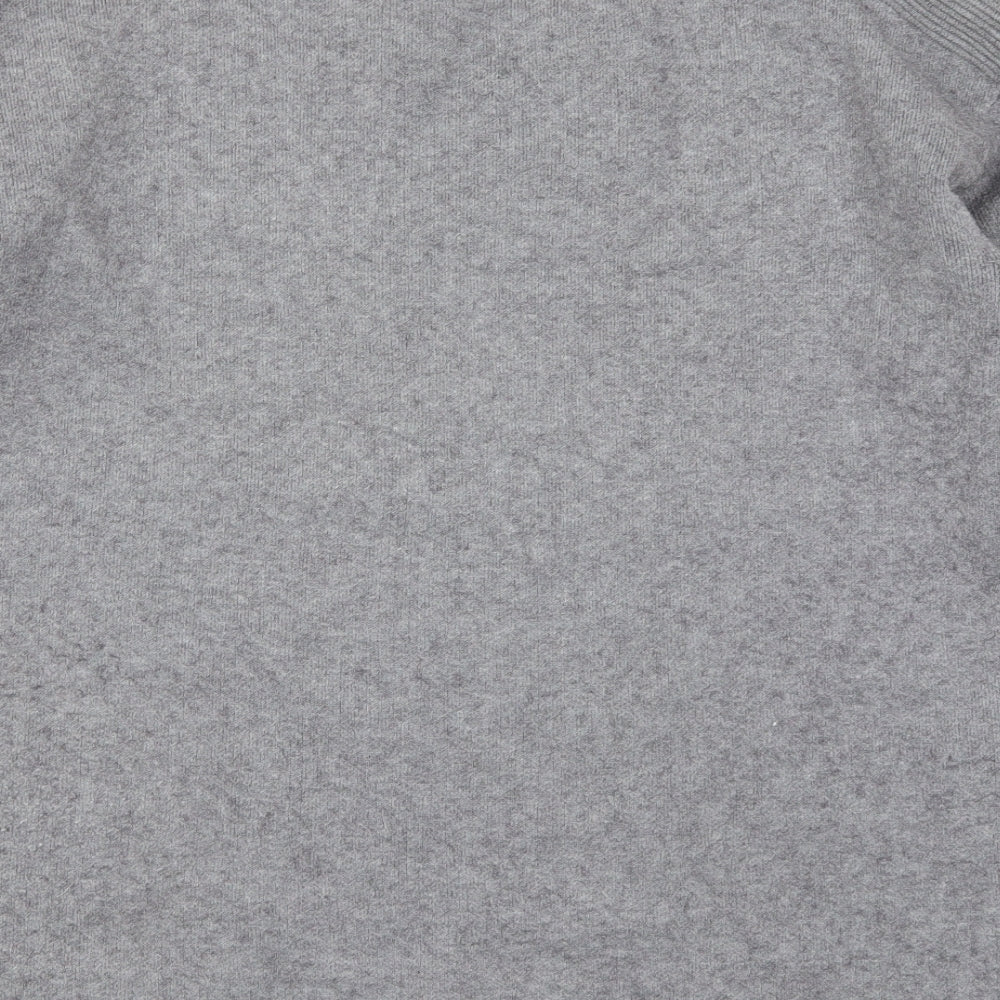 Quiz Womens Grey  Knit Pullover Jumper Size M  - Fluffy Sleeves