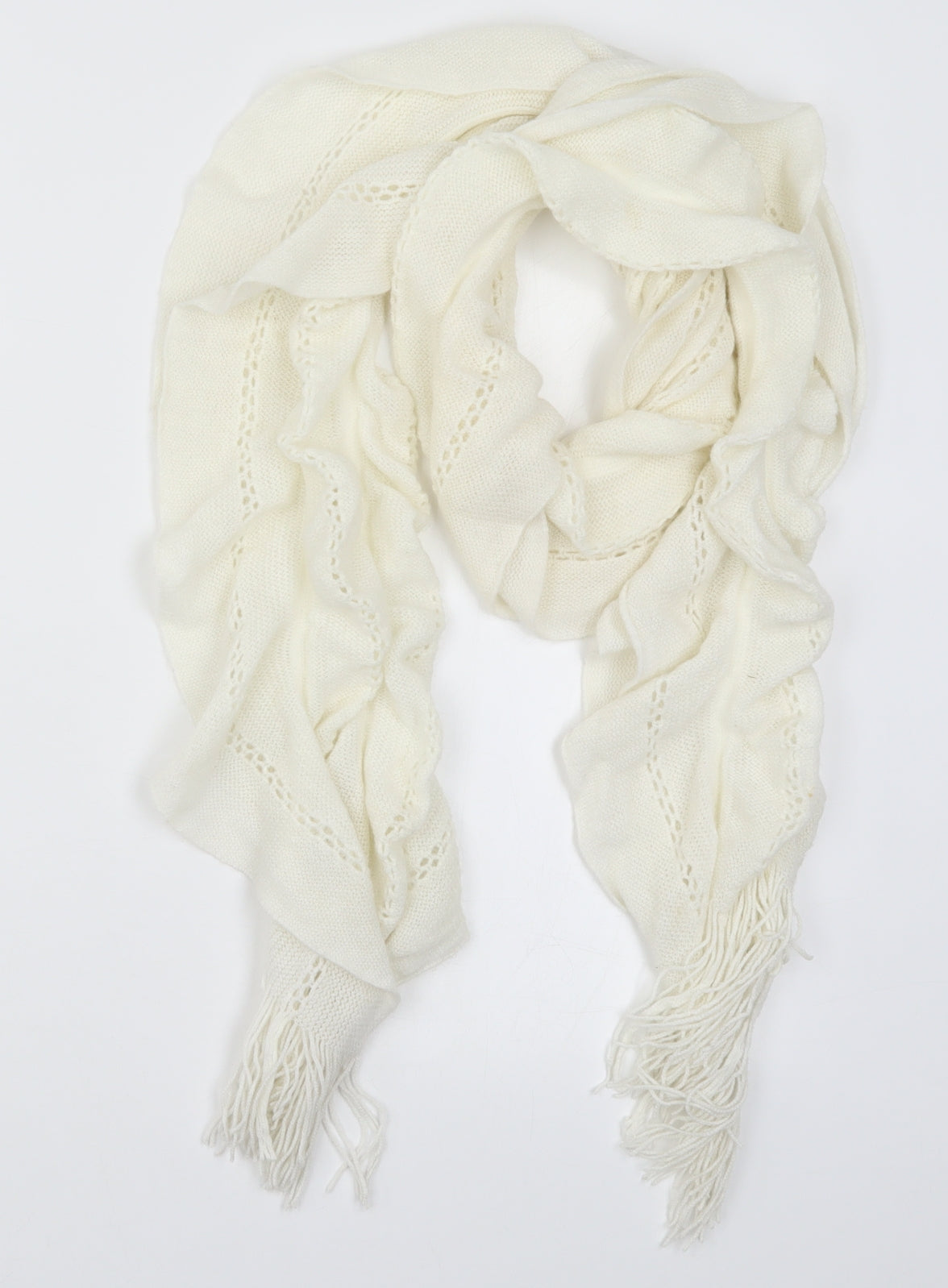 Preworn Womens Ivory    Scarf
