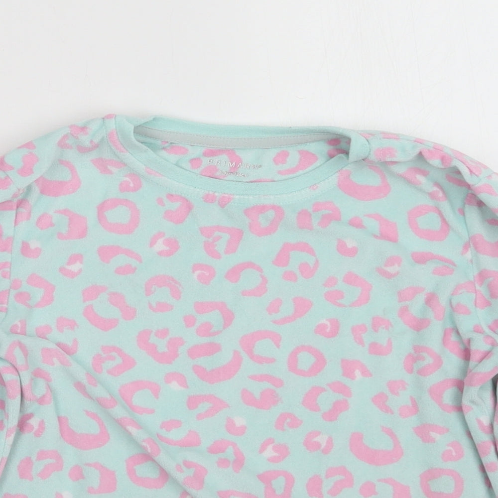 Primark Girls Blue Animal Print  Top Pyjama Top Size 8-9 Years