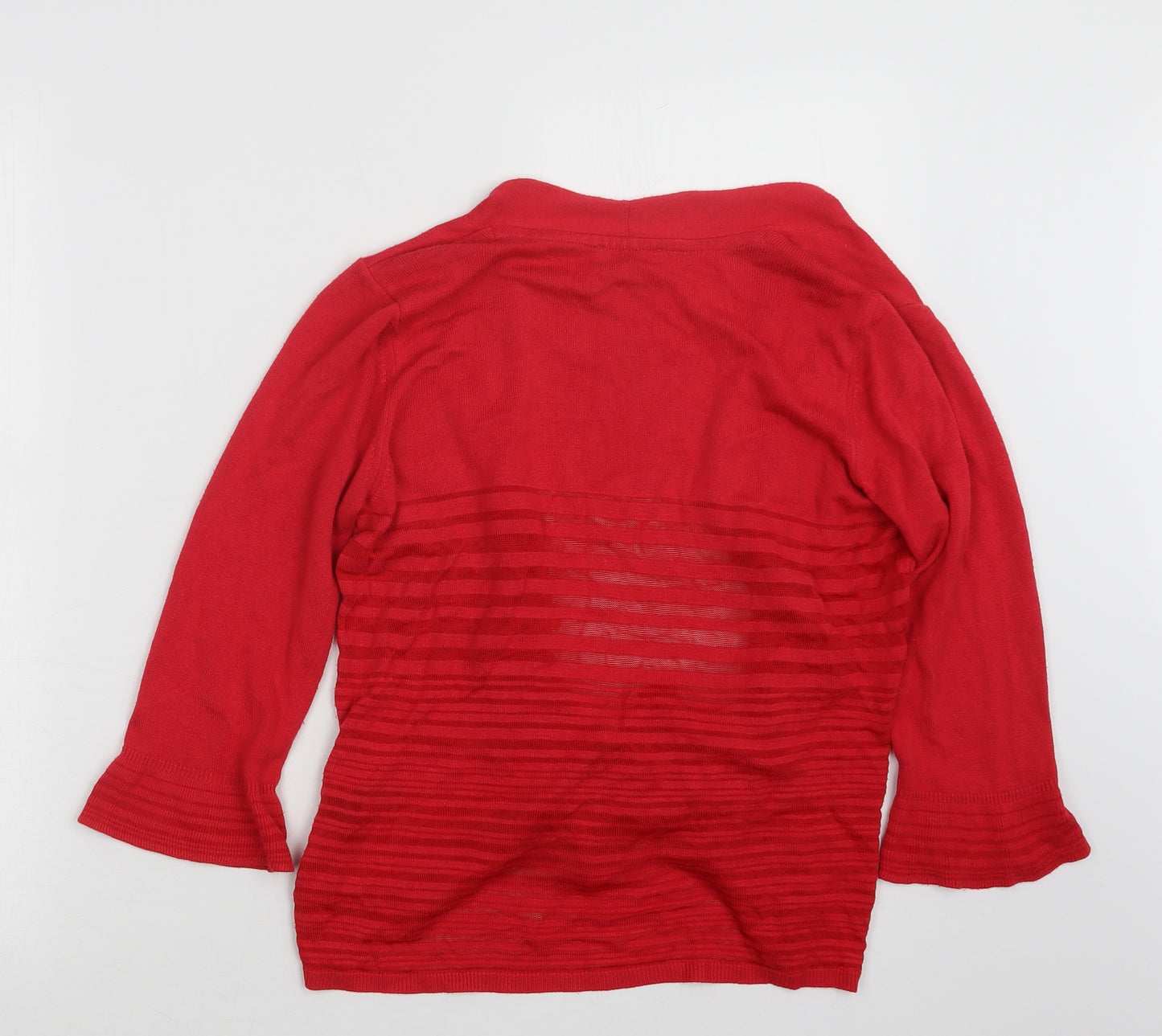 Per Una Womens Red  Knit Cardigan Jumper Size 14