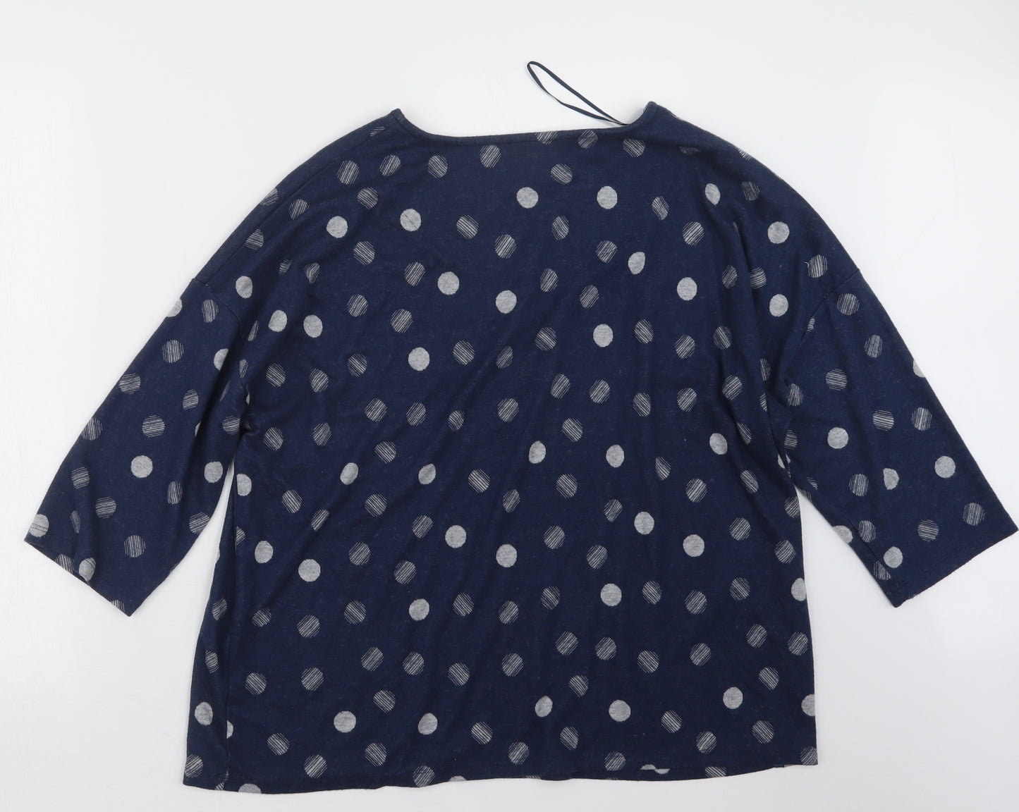 TU Womens Blue Polka Dot  Pullover Jumper Size 22