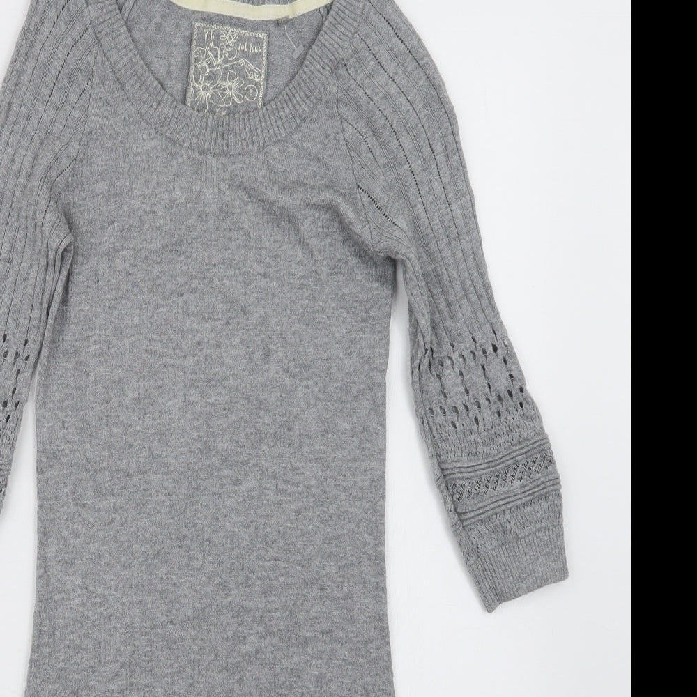 Fat Face Womens Grey  Knit Jumper Dress  Size 6