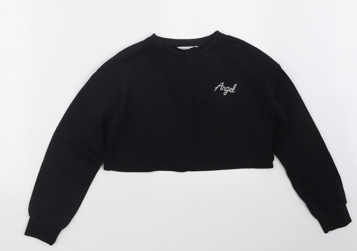 SheIn Girls Black   Pullover Jumper Size 12 Years  - Cropped