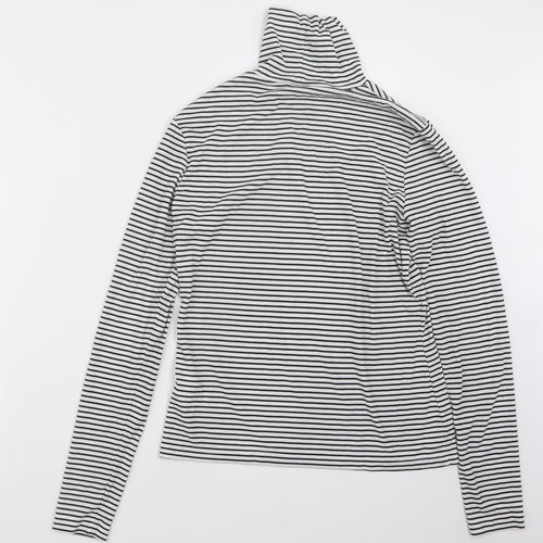 H&M Womens Black Striped  Basic T-Shirt Size M